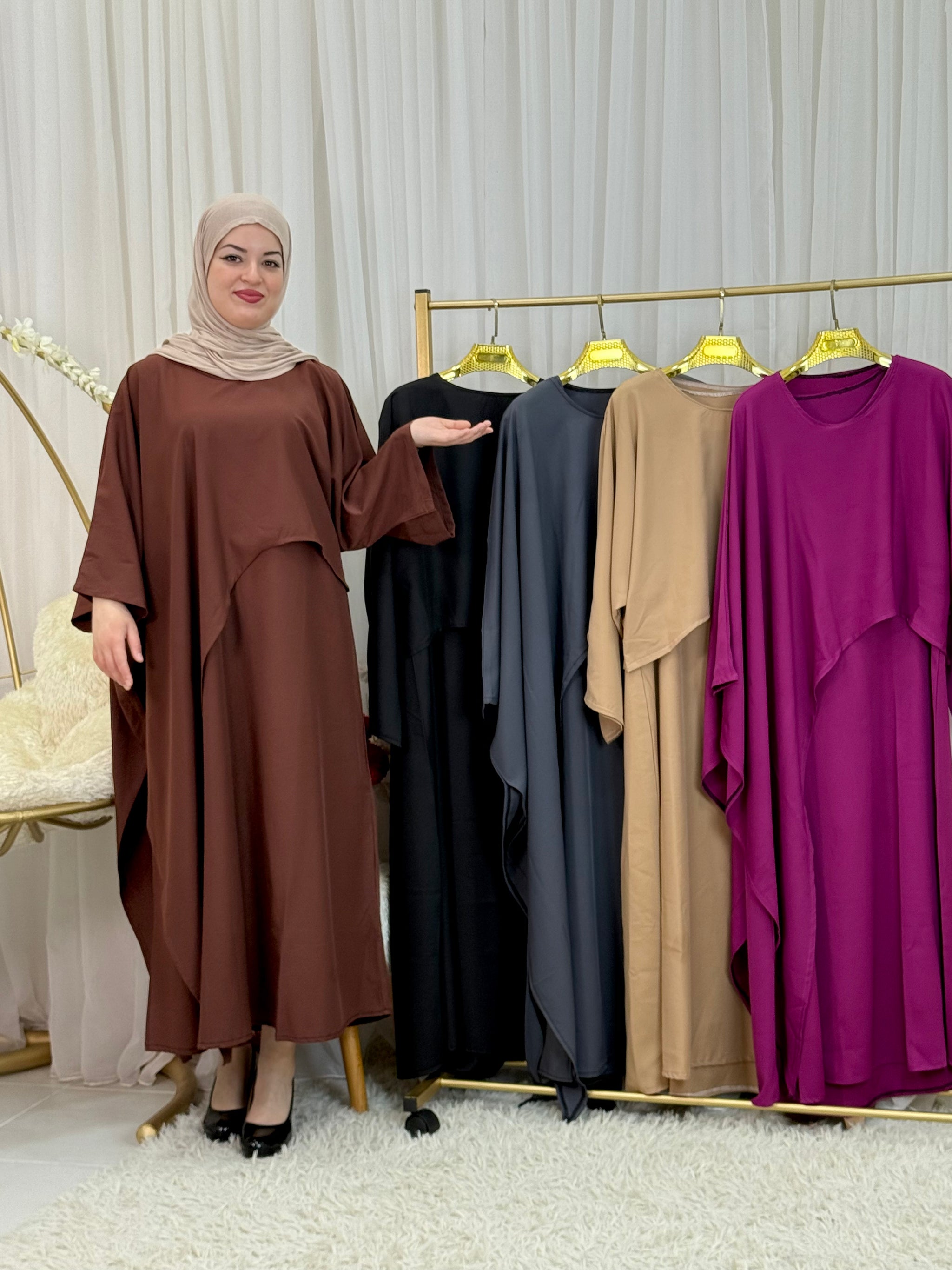 حجاب شرعي أنيق للأميرات من قطعتين